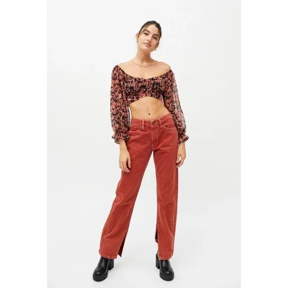 URBAN OUTFITTERS Women's BDG Adalyn High-Waisted Cowboy Jean Size 27 In … - Picture 2 of 14